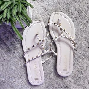 Studded flip flops